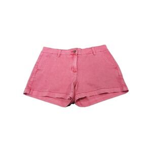 Land 'N Sea Chino Shorts Women's size‎ 8 Pink Faded Design Stretch Beach Casual